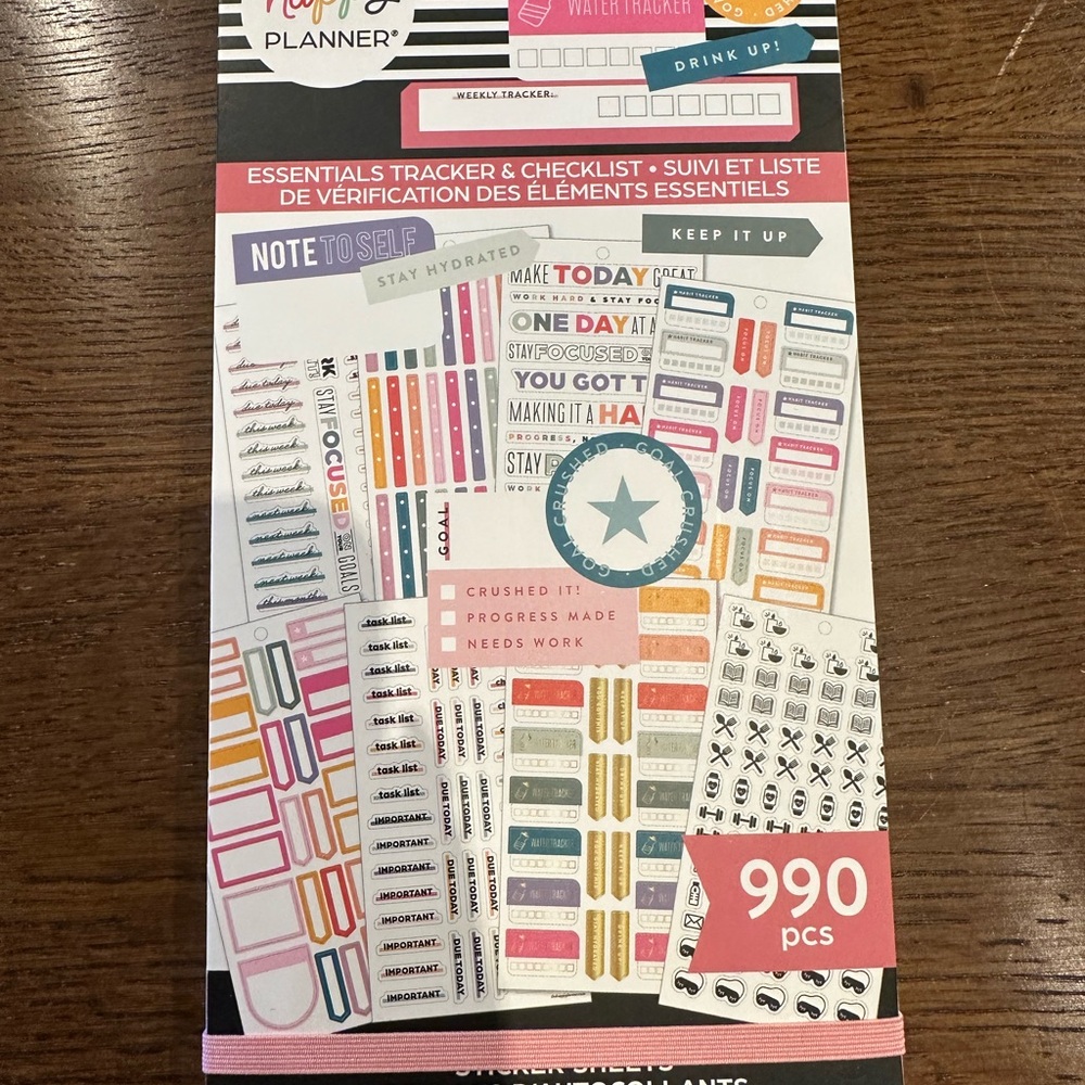 The Happy Planner “Essentials Tracker & Checklist” Classic Sticker Book